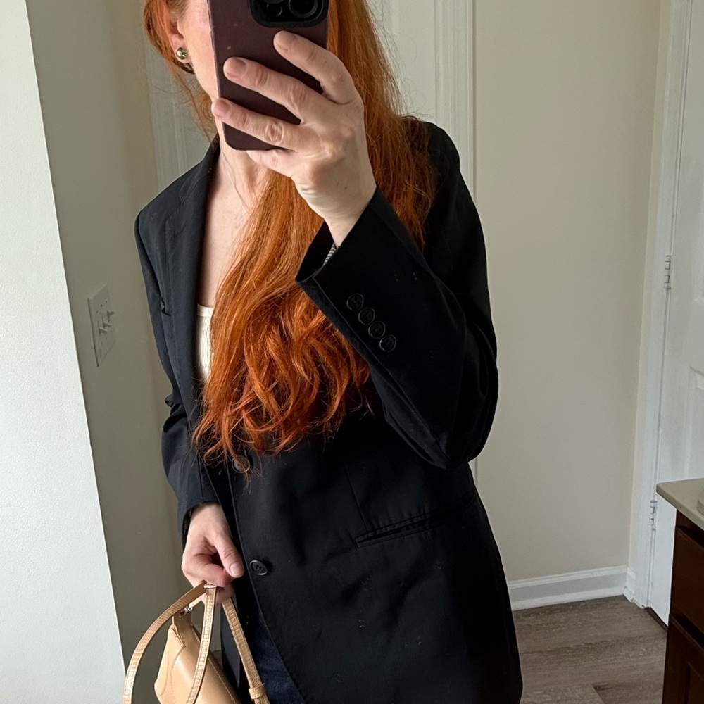 Uniqlo 100% wool Black Blazer Jacket- Exellent for size S-M - Picture 5 of 10